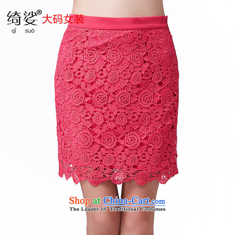 As provided for new spring MM thick larger female sexy lace xlarge body skirt pencil skirt and No. 2589 package in the Red2XL