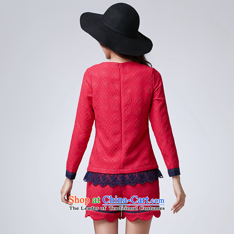 As provided for new spring MM thick larger female sweet jacquard video thin increase wild and small volume of 2583 by shorts red cross-XL, provisions (qisuo) , , , shopping on the Internet