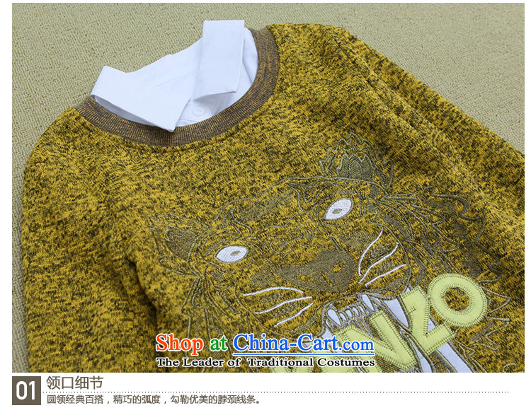 Maximum number of ladies 2014 Fall/Winter Collections new fat mm draw lint-free sweater girl long-sleeved Pullover embroidery loose video thin yellow shirt tiger head sweater XXXL picture, prices, brand platters! The elections are supplied in the national character of distribution, so action, buy now enjoy more preferential! As soon as possible.