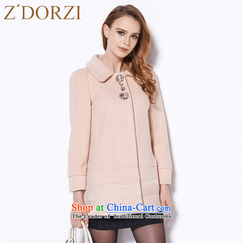 Zdorzi colorful Cheuk-yan autumn and winter new Korean version of diamond pure color toner apricot overcoat 828557? XL, colorful (Z'DORZI Cheuk-yan) , , , shopping on the Internet