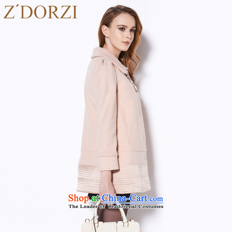 Zdorzi colorful Cheuk-yan autumn and winter new Korean version of diamond pure color toner apricot overcoat 828557? XL, colorful (Z'DORZI Cheuk-yan) , , , shopping on the Internet