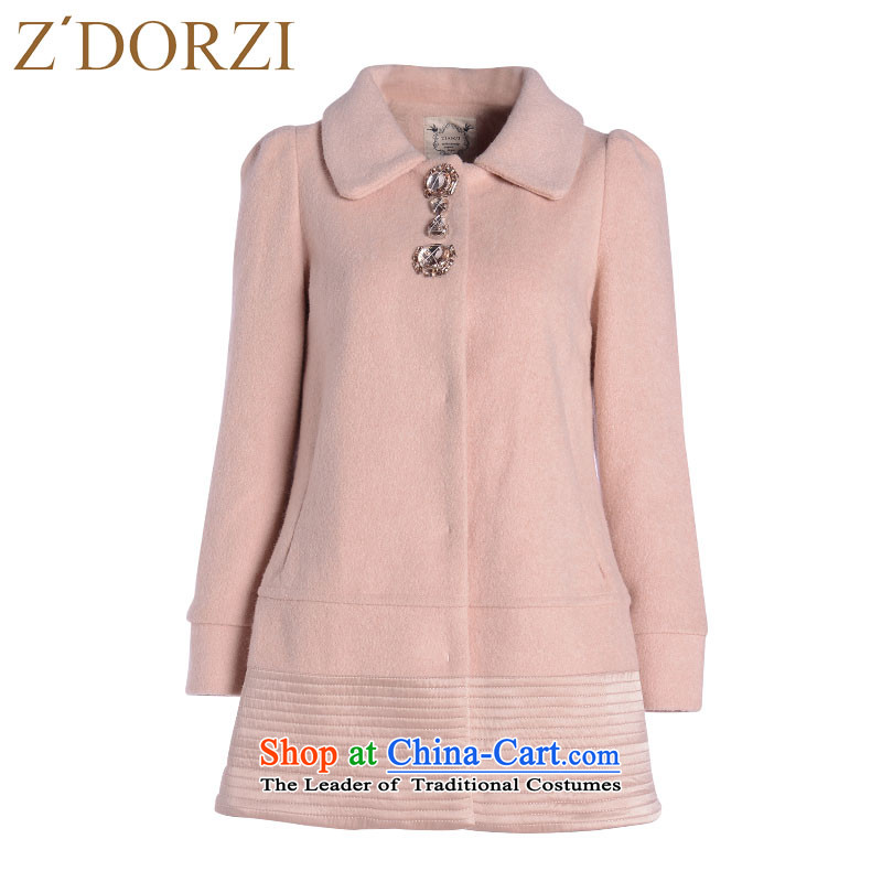 Zdorzi colorful Cheuk-yan autumn and winter new Korean version of diamond pure color toner apricot overcoat 828557? XL, colorful (Z'DORZI Cheuk-yan) , , , shopping on the Internet