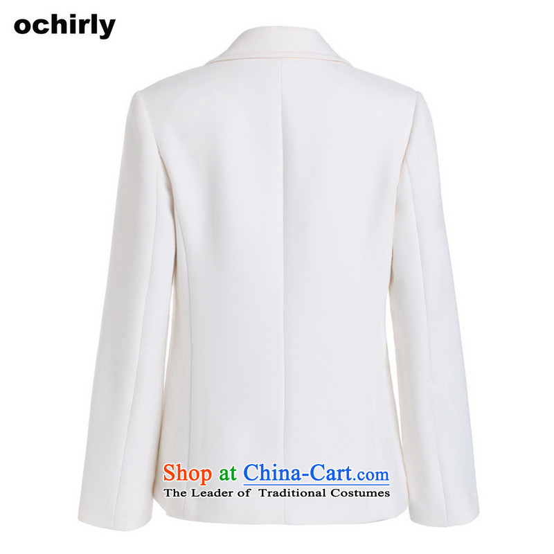 The new Europe, ochirly female western style, double-reverse collar suit coats 1141340750 gross? m White S(160/84a), 010 euros (ochirly when shopping on the Internet has been pressed.)
