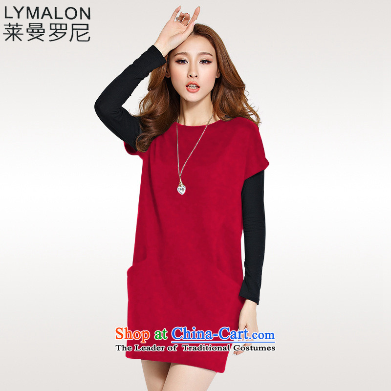 The lymalon lehmann autumn 2015 new Korean stylish large Sau San ladies casual kit dresses two kits 1181 dark gray XXXL, Lehmann Ronnie (LYMALON) , , , shopping on the Internet