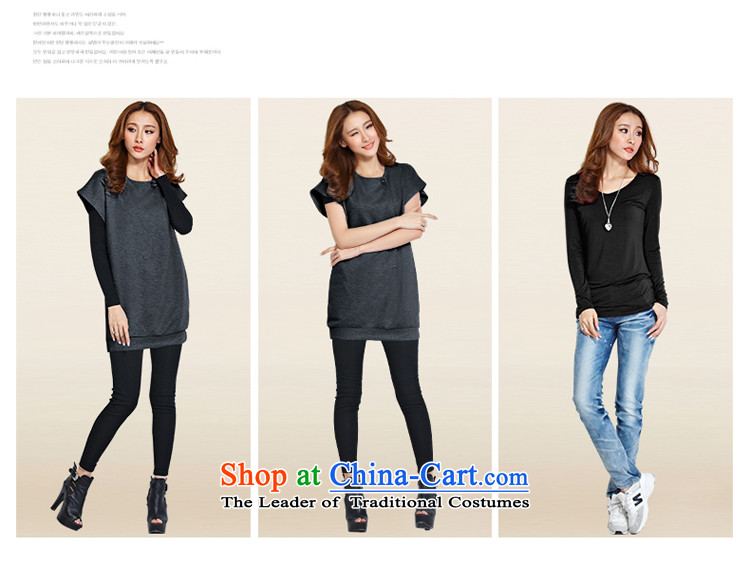 Szili Clinton to increase women's code 2015 Autumn replacing thick mm new stylish casual elegance suits skirts thick sister personality kit two short skirts, wearing a light gray M picture, prices, brand platters! The elections are supplied in the national character of distribution, so action, buy now enjoy more preferential! As soon as possible.