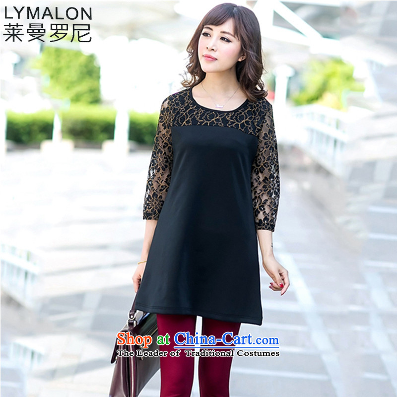 The lymalon lehmann thick, Hin thin 2015 Autumn replacing the new Korean version of large numbers of ladies lace Sau San 9 cuff dresses, wine red XXXXL, 2010 Lehmann Ronnie (LYMALON) , , , shopping on the Internet