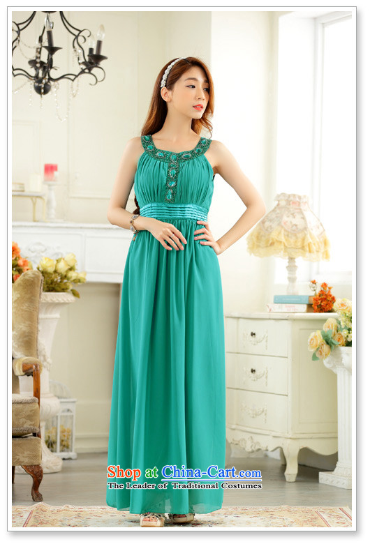 Package Mail C.O.D. 2015 new spring and summer vests long skirt dress up on the drilling annual waist evening bridesmaid sister dresses depending on the services of small xl skirts are green code about 90-120 catty picture, prices, brand platters! The elections are supplied in the national character of distribution, so action, buy now enjoy more preferential! As soon as possible.