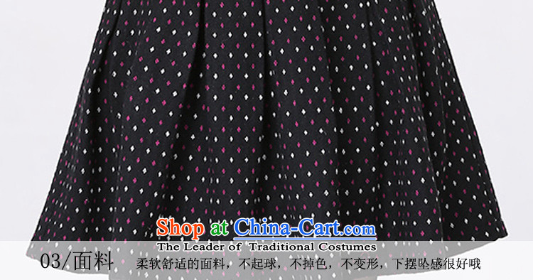C.o.d. Fall/Winter Collections Plus hypertrophy High Fashion dresses retro pearl lapel floral skirt OL of Sau San gentlewoman temperament ribbed long-sleeved black flower skirt wear thick approximately 165-180 4XL catty picture, prices, brand platters! The elections are supplied in the national character of distribution, so action, buy now enjoy more preferential! As soon as possible.