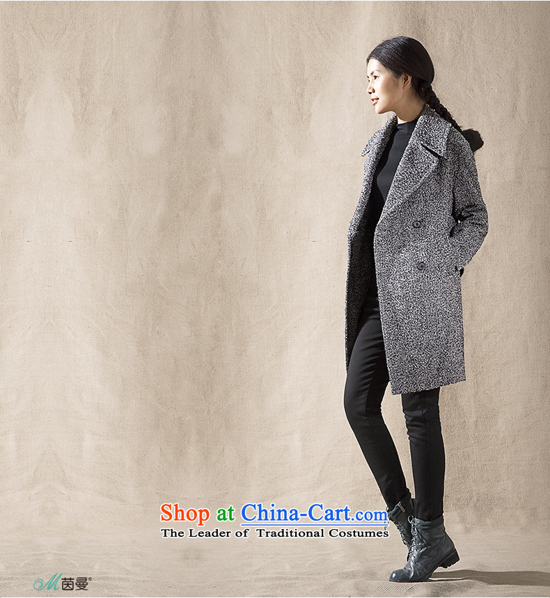 Athena Chu Cayman 2014 winter clothing new Wild lapel in long hair? jacket female a wool coat (8433210950- gray and black S picture, prices, brand platters! The elections are supplied in the national character of distribution, so action, buy now enjoy more preferential! As soon as possible.