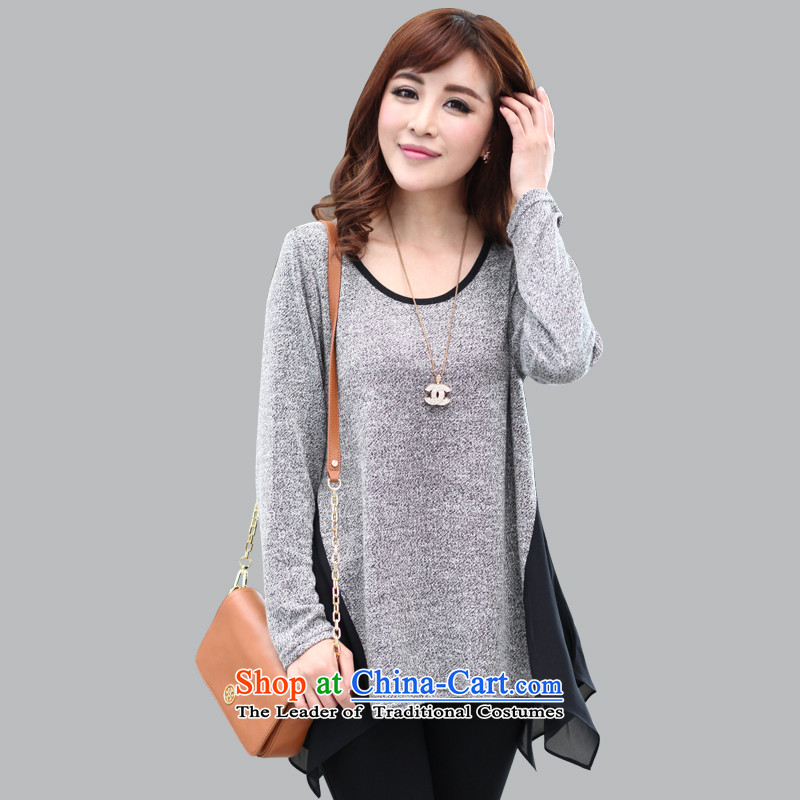 Better to wear the Netherlands female long-sleeved spring 2015 new products in long large women who do not dress rules thick color cotton T-shirts knocked XXL, gray to better shopping on the Internet has been pressed.