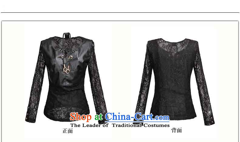 The litany of the 2015 autumn and winter poem won version of large numbers round-neck collar PU leather lace stitching forming the Netherlands shirt color photo of female 6002 XXL picture, prices, brand platters! The elections are supplied in the national character of distribution, so action, buy now enjoy more preferential! As soon as possible.