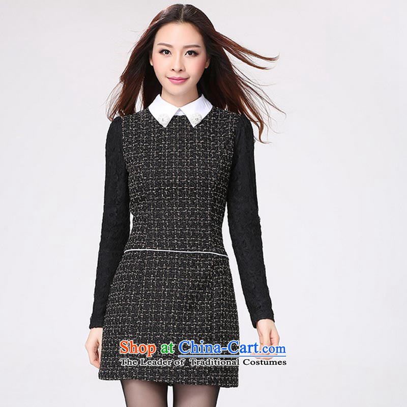Coveted New Fall/Winter Collections thick woman video thin garment xl women's long-sleeved baby collar 2183 Black XXL, coveted (tanai) , , , shopping on the Internet