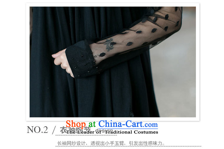 Rui Mei to to increase women's code 2015 Autumn new thick mm loose video thin waves point gauze stitching chiffon dresses S2301 XXXL black picture, prices, brand platters! The elections are supplied in the national character of distribution, so action, buy now enjoy more preferential! As soon as possible.