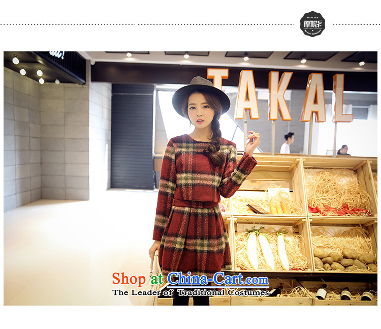 Maximum number of ladies 2015 Korean Spring New thick mm thin long-sleeved checkered Sau San video round-neck collar dresses skirt XXXXL latticed pictures, children price, brand platters! The elections are supplied in the national character of distribution, so action, buy now enjoy more preferential! As soon as possible.
