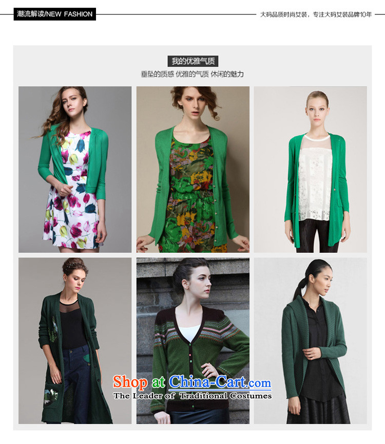 To better spring 2015 plus the new code women outside hypertrophy ground in Long Female Cardigan Knitted Shirt long-sleeved shirt green air-conditioned Slim Kit for 3XL pictures, prices, brand platters! The elections are supplied in the national character of distribution, so action, buy now enjoy more preferential! As soon as possible.
