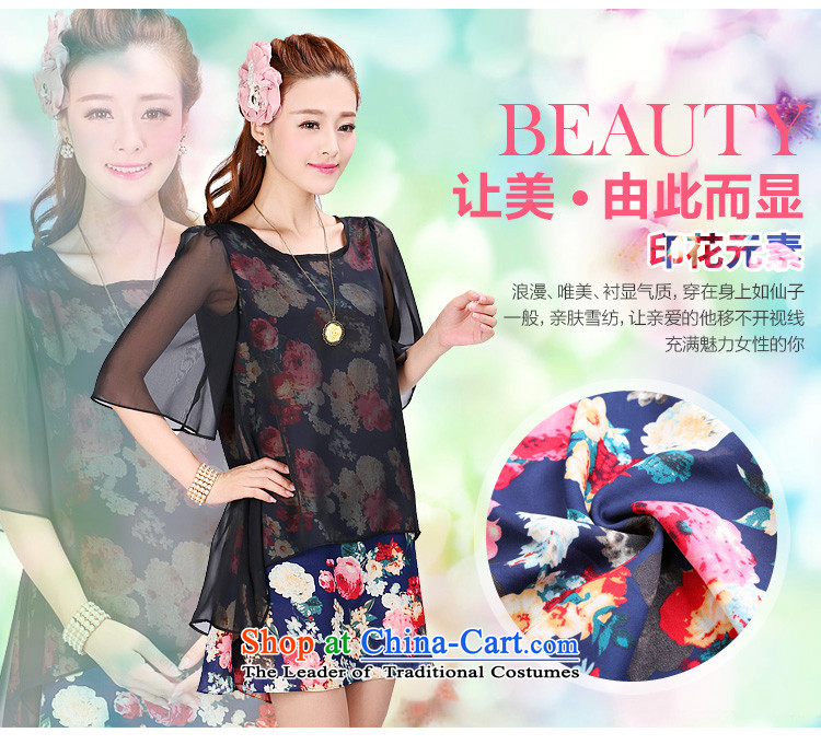 Luo Shani flower code women thick mm Summer 2015 leave two chiffon thick sister dresses to intensify 6761 pattern 4XL pictures, prices, brand platters! The elections are supplied in the national character of distribution, so action, buy now enjoy more preferential! As soon as possible.