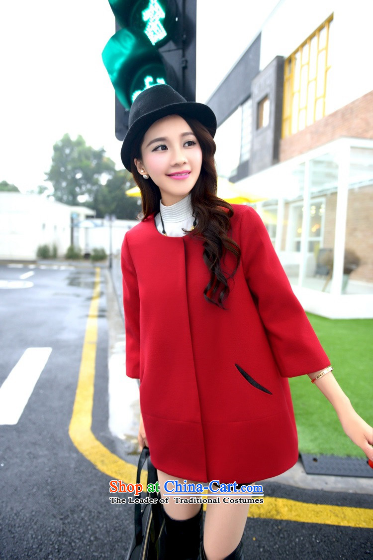 The world of Kam Yuet gross jacket autumn 2015 Winter? female new products without collars in long windbreaker and relaxd color coats of candy? RED M picture, prices, brand platters! The elections are supplied in the national character of distribution, so action, buy now enjoy more preferential! As soon as possible.