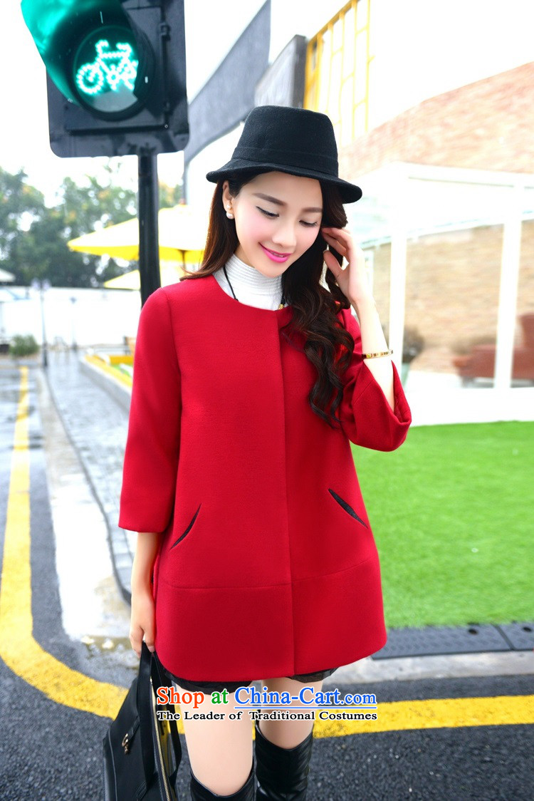 The world of Kam Yuet gross jacket autumn 2015 Winter? female new products without collars in long windbreaker and relaxd color coats of candy? RED M picture, prices, brand platters! The elections are supplied in the national character of distribution, so action, buy now enjoy more preferential! As soon as possible.