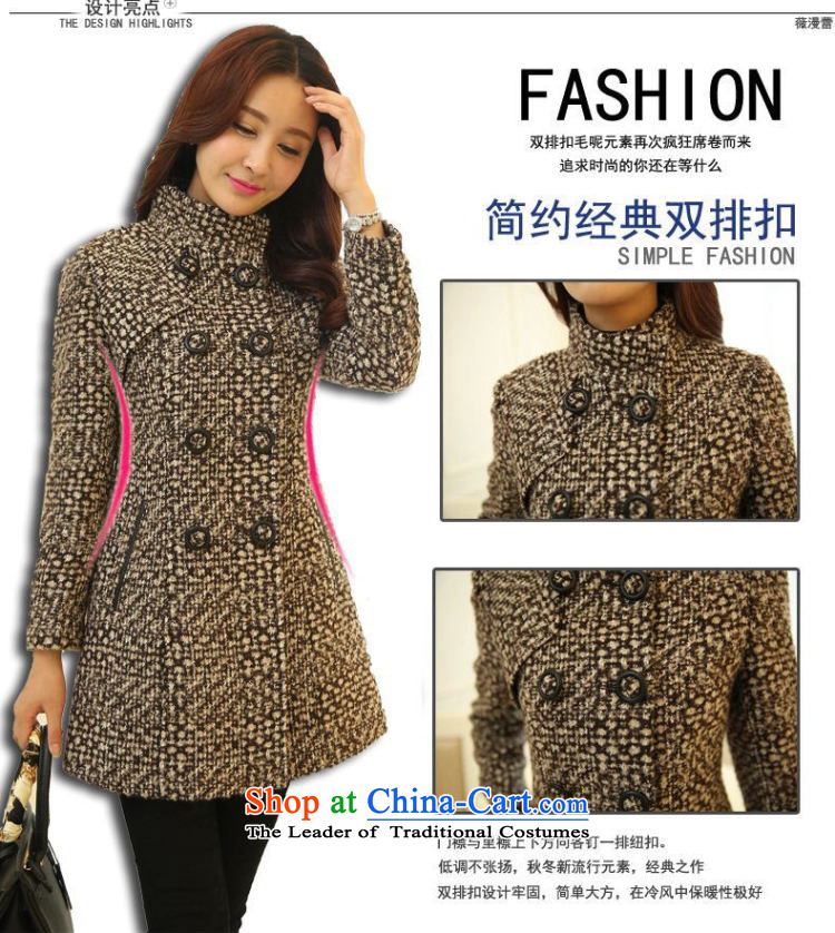 Meng Xiang spring and autumn 2015 new Korean lady children in long double-wool a winter coats jacket female thick cotton plus 8961 Brown XXL picture, prices, brand platters! The elections are supplied in the national character of distribution, so action, buy now enjoy more preferential! As soon as possible.