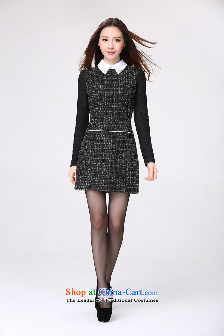C.o.d. Korean lapel OL commuter temperament Sau San dresses thick Mei plus hypertrophy code with long-sleeved forming the autumn skirt career video thin short skirts thick black XL approximately 115-125 mm catty picture, prices, brand platters! The elections are supplied in the national character of distribution, so action, buy now enjoy more preferential! As soon as possible.