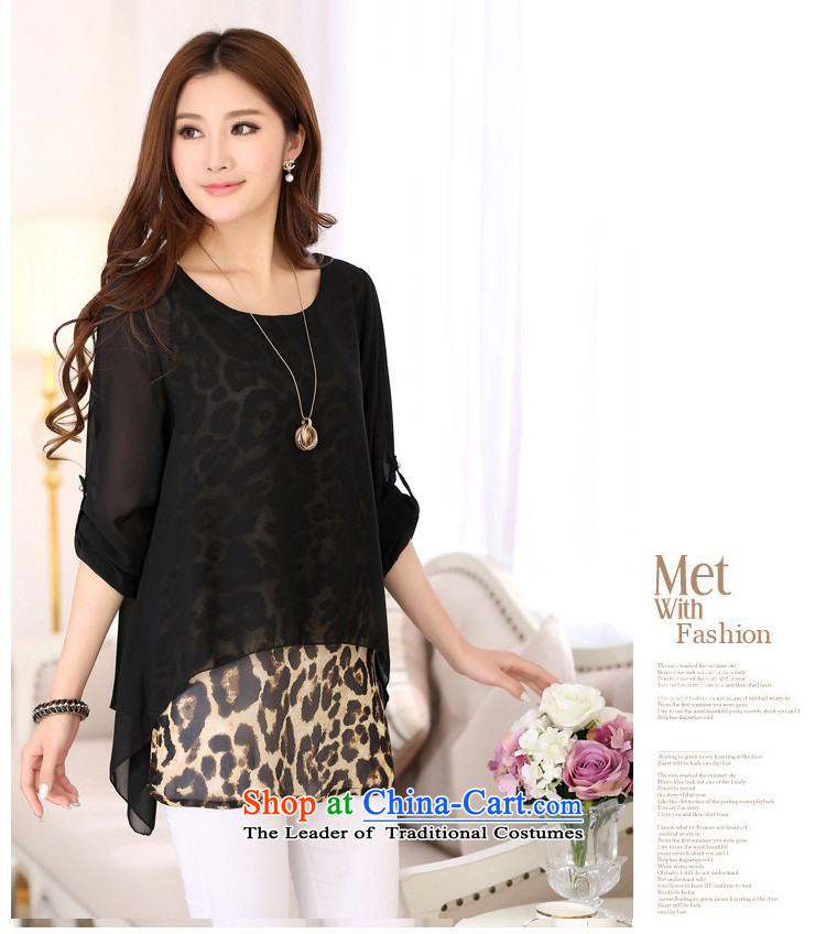 To better spring 2015 new fat mm larger female high-end leopard larger leave two long-sleeved shirt, forming the chiffon shirt black leopard XL suitable for paras. 135-145, prices, picture catty brand platters! The elections are supplied in the national character of distribution, so action, buy now enjoy more preferential! As soon as possible.
