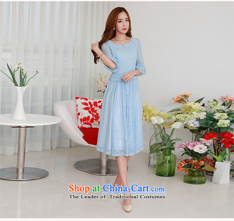 In the spring of 2015, the Korean version of the new retro lace 7 Cuff Phoenix lace stitching chiffon dresses thick mm xl women in large black long skirt to large 2XL pictures, price burden paras. 135-145, brand platters! The elections are supplied in the national character of distribution, so action, buy now enjoy more preferential! As soon as possible.