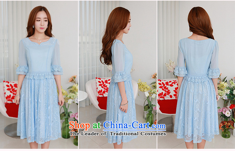 In the spring of 2015, the Korean version of the new retro lace 7 Cuff Phoenix lace stitching chiffon dresses thick mm xl women in large black long skirt to large 2XL pictures, price burden paras. 135-145, brand platters! The elections are supplied in the national character of distribution, so action, buy now enjoy more preferential! As soon as possible.