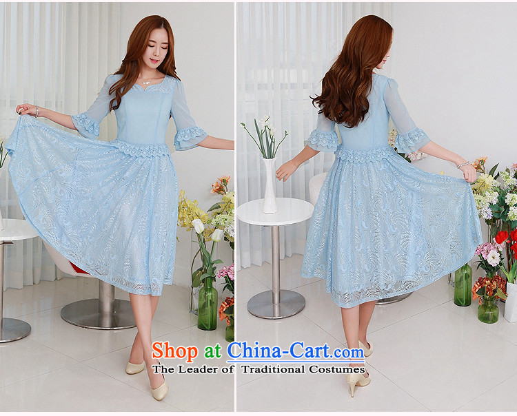 In the spring of 2015, the Korean version of the new retro lace 7 Cuff Phoenix lace stitching chiffon dresses thick mm xl women in large black long skirt to large 2XL pictures, price burden paras. 135-145, brand platters! The elections are supplied in the national character of distribution, so action, buy now enjoy more preferential! As soon as possible.