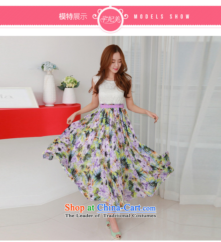 The new summer 2015 XL women's irrepressible lace stitching large chiffon gliding stamp long skirt thick mm bohemian style resort dresses green 140-155 2XL to large coal prices, pictures, brand platters! The elections are supplied in the national character of distribution, so action, buy now enjoy more preferential! As soon as possible.