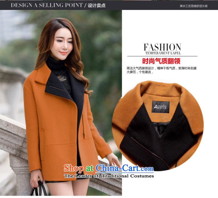 Trades and Crafts Korean American Yi gross shortage of female jacket? 2015 Fall/Winter Collections new han bum larger female thick wool a wool coat and color pictures, prices, XXL brand platters! The elections are supplied in the national character of distribution, so action, buy now enjoy more preferential! As soon as possible.