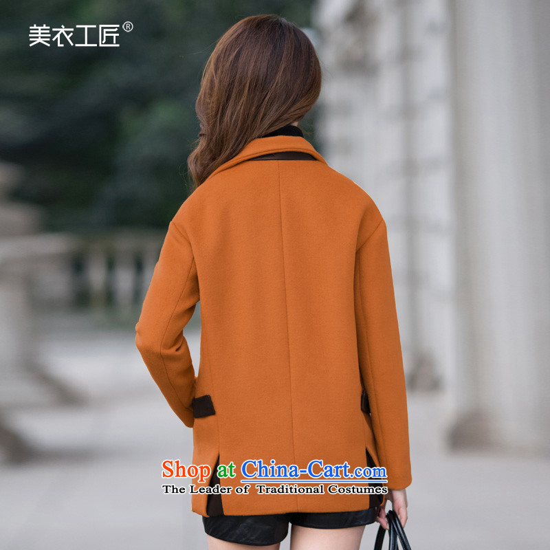 Trades and Crafts Korean American Yi gross shortage of female jacket? 2015 Fall/Winter Collections new han bum larger female thick wool a wool coat and color -yi (craftsmen XXL, ARTANHX) , , , shopping on the Internet