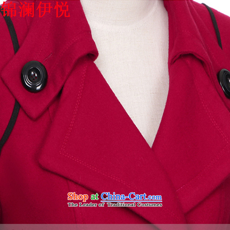 The world of Kam Yuet-dress jacket coat Ms. gross? Korean Sau San video thin wine red OL commuter double-wool, Windbreaker Connie children fall and winter 8858, wine red XL, Kam World of Yue , , , shopping on the Internet