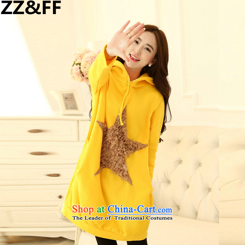 Install the latest Autumn 2015 Zz&ff) to increase the number of female members in long jacket Korean modern liberal pregnant women and yellow jacket XXL,ZZ&FF,,, lint-free online shopping