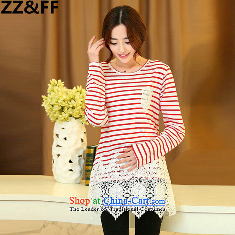 Install the latest Autumn 2015 Zz&ff) to increase the number of female 200mm thick banding catty long-sleeved T-shirt, forming the Netherlands red t-shirt relaxd XL,ZZ&FF,,, shopping on the Internet