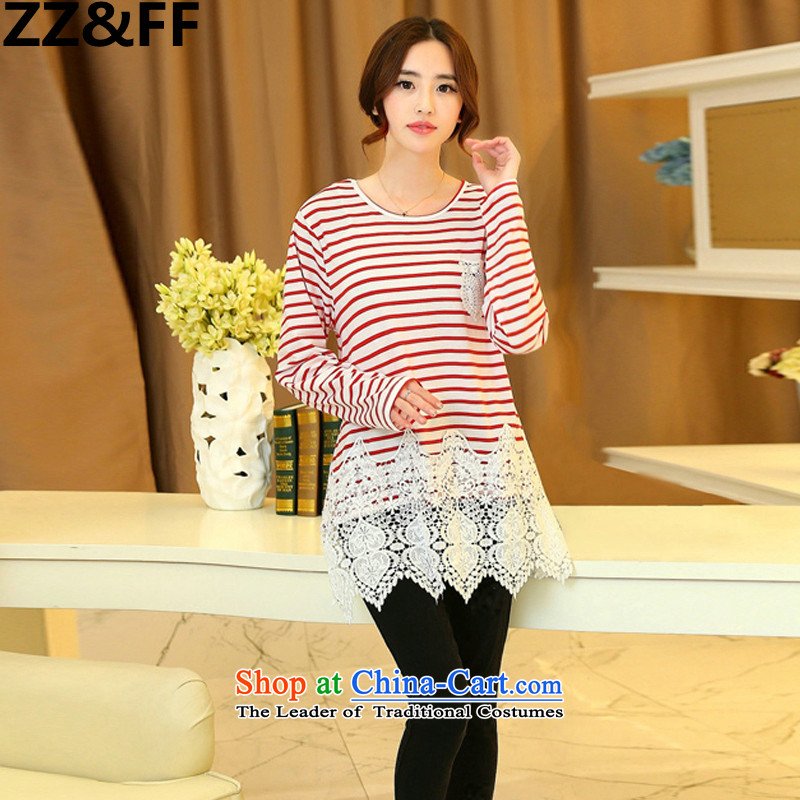 Install the latest Autumn 2015 Zz&ff) to increase the number of female 200mm thick banding catty long-sleeved T-shirt, forming the Netherlands red t-shirt relaxd XL,ZZ&FF,,, shopping on the Internet