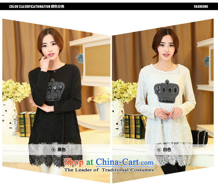 Install the latest Autumn 2015 Zz&ff) to increase women's burden of code 200 mm thick lace long-sleeved T-shirt, forming the relaxd clothes shirt white L picture, prices, brand platters! The elections are supplied in the national character of distribution, so action, buy now enjoy more preferential! As soon as possible.