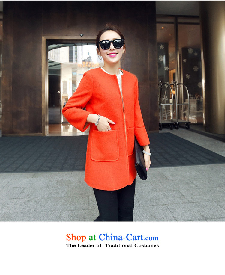 Song Gentlewoman 2015 autumn and winter female new medium to long term gross jacket Korean Beauty? graphics thin wool a wool coat aristocratic ladies wind-small windbreaker orange   L picture, prices, brand platters! The elections are supplied in the national character of distribution, so action, buy now enjoy more preferential! As soon as possible.