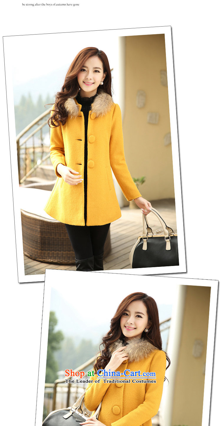 The population exposed Selina Chow Fall/Winter Collections Korean language version of a solid color for the works on the Nagymaros leisure gross coats collar of the Sau San?? Jacket coat women OL 215SL Yellow M picture, prices, brand platters! The elections are supplied in the national character of distribution, so action, buy now enjoy more preferential! As soon as possible.