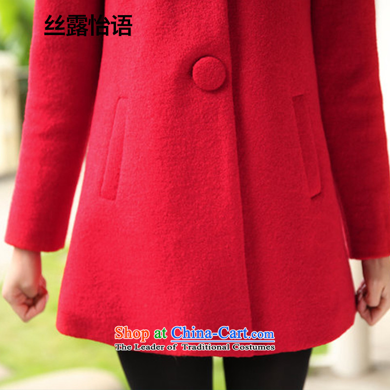 The population exposed Selina Chow Fall/Winter Collections Korean language version of a solid color for the works on the Nagymaros leisure gross coats collar of the Sau San?? Jacket coat women OL 215SL Yellow M population exposed Selina Chow Arabic , , ,