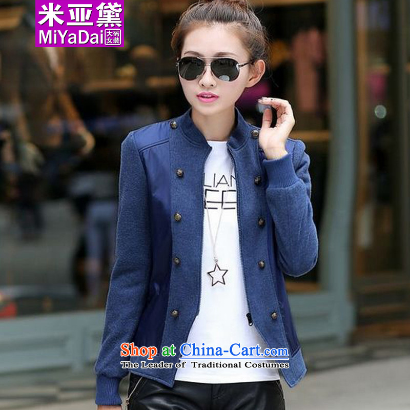 The Doi larger women during the spring and autumn jacket thick sister video thin Korean large Sau San Fat mm knitwear cardigan small jacket to 200 catties 4XL, black m (MIYADAI DOI) , , , shopping on the Internet