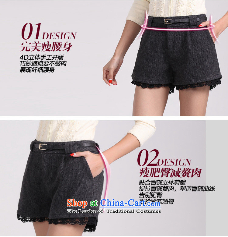 Missdonut2015 autumn and winter new Korean Version to increase women's code 200 catties gross shorts? lace stitching boots female black with gray trousers press + large lap 5XL picture, prices, brand platters! The elections are supplied in the national character of distribution, so action, buy now enjoy more preferential! As soon as possible.