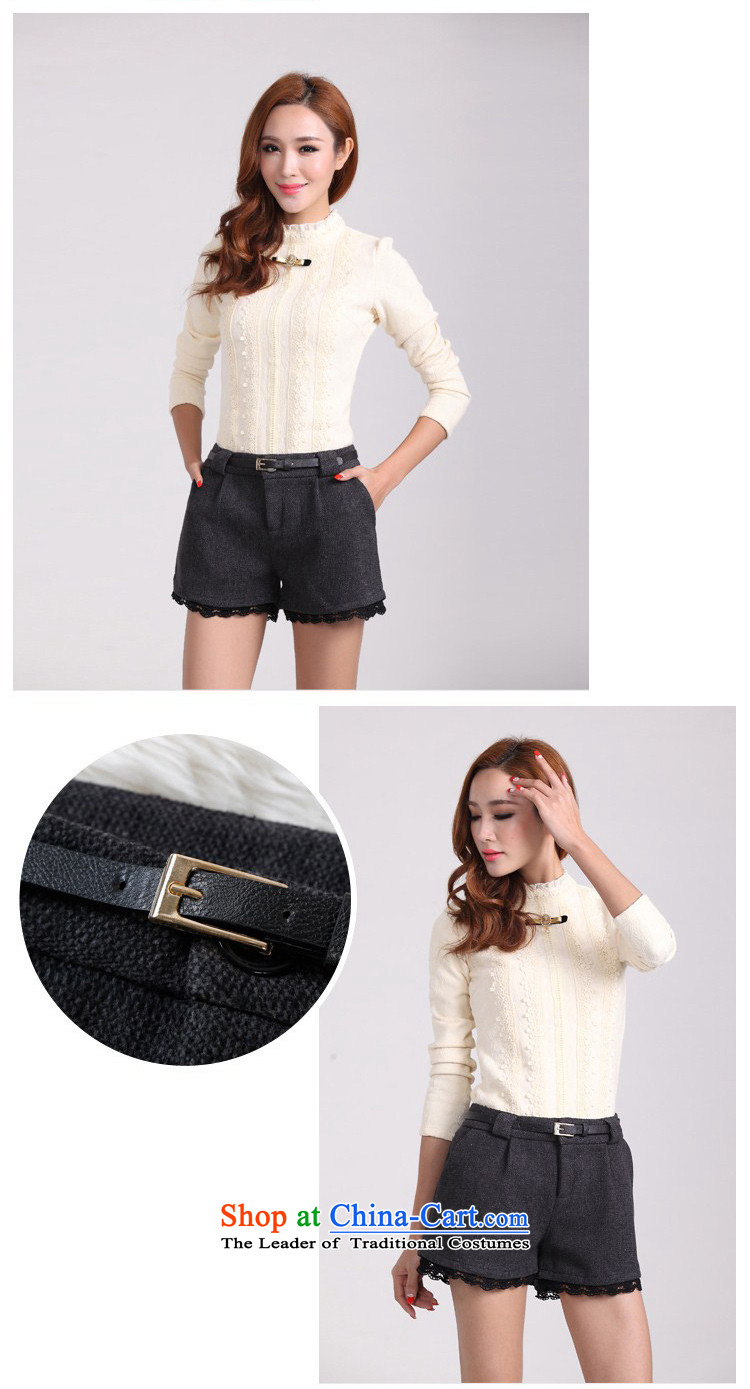 Missdonut2015 autumn and winter new Korean Version to increase women's code 200 catties gross shorts? lace stitching boots female black with gray trousers press + large lap 5XL picture, prices, brand platters! The elections are supplied in the national character of distribution, so action, buy now enjoy more preferential! As soon as possible.