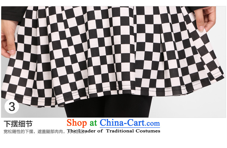 Shani Flower Spring 2015, new women's thick mm xl Korean black and white checkered chiffon video thin dresses 803.7 latticed 2XL Photo, prices, brand platters! The elections are supplied in the national character of distribution, so action, buy now enjoy more preferential! As soon as possible.