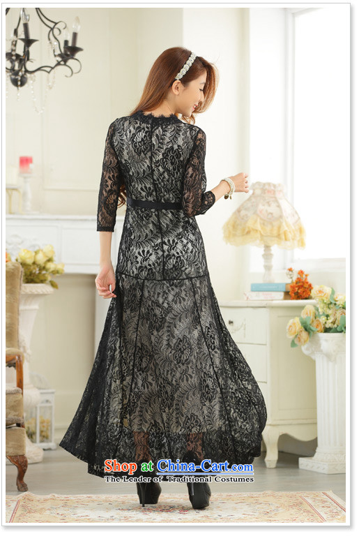C.o.d. western style and elegant long skirt lace small wedding dresses chaired the skirt xl Sleeve V-neck in Sau San OL female skirt thick black 3XL mm about 160-180 catty picture, prices, brand platters! The elections are supplied in the national character of distribution, so action, buy now enjoy more preferential! As soon as possible.