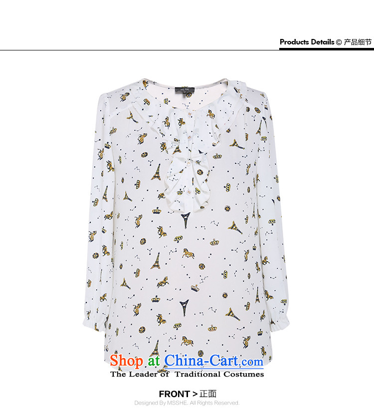 New Load autumn msshe2015 larger female stamp billowy flounces chiffon Netherlands shirt long-sleeved shirt 2506 3XL white picture, prices, brand platters! The elections are supplied in the national character of distribution, so action, buy now enjoy more preferential! As soon as possible.