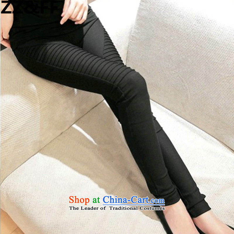 Install the latest Autumn 2015 Zz_ff Korean Version_ to increase the number of female 200MM thick forming the catty trousers and pants women warranty stylish black XXL_130-165 catties_