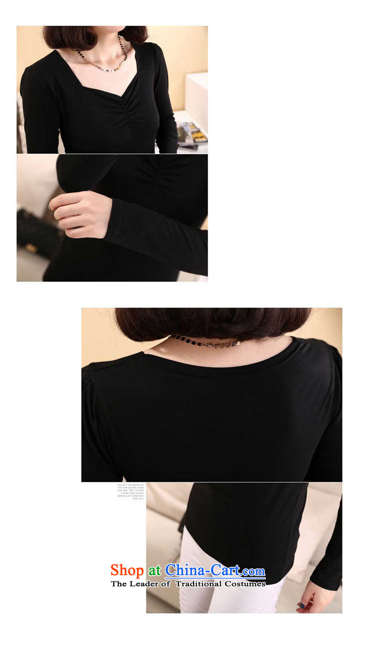 Install the latest Autumn 2015 Zz&ff) to increase the number of women with thick MM200 catty bubble cuff elastic Sau San Graphics V-Neck thin long-sleeved T-shirt female black XXXL picture, prices, brand platters! The elections are supplied in the national character of distribution, so action, buy now enjoy more preferential! As soon as possible.
