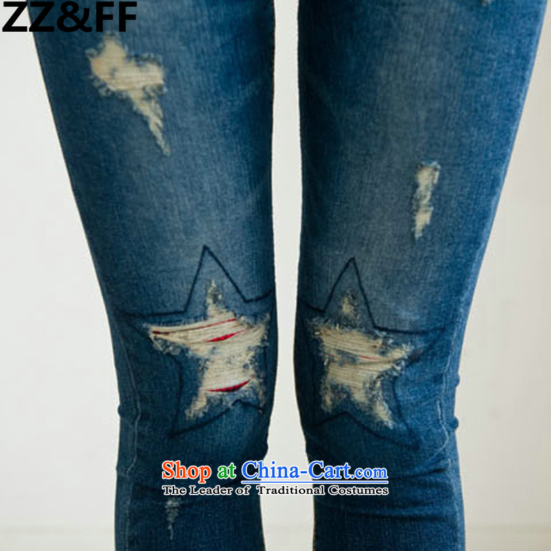 Install the latest Autumn 2015 Zz&ff Korean Version) to increase the number of women with thick MM20 burden for leg of the hole in the jeans female picture color 34,ZZ&FF,,, shopping on the Internet