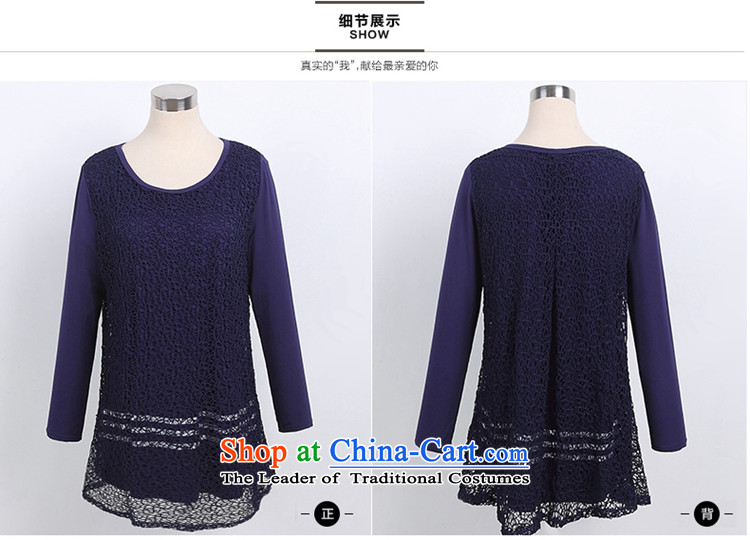 Spring 2015 new ZORMO Korean female lace stitching long-sleeved T-shirt large thick nn to intensify the spring and autumn 5XL black t-shirt, prices, brand image of Platters! The elections are supplied in the national character of distribution, so action, buy now enjoy more preferential! As soon as possible.
