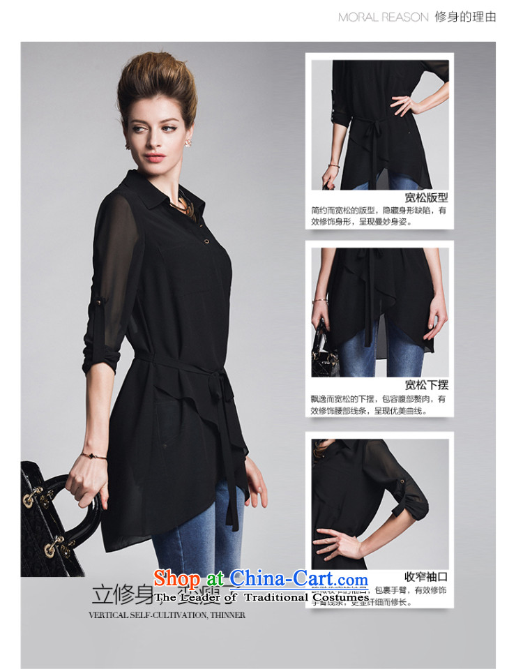 The former Yugoslavia Migdal Code women 2015 Autumn replacing new stylish Korean mm thick solid-colored long-sleeved shirt 951011199  3XL black picture, prices, brand platters! The elections are supplied in the national character of distribution, so action, buy now enjoy more preferential! As soon as possible.